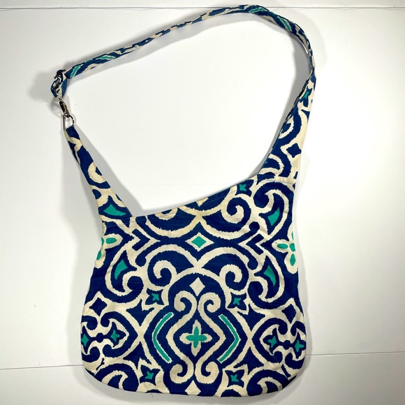 Joey and Me Handbags - Blue White Teal Adjustable Cross Body Shoulder Bag - Picture 1 of 6